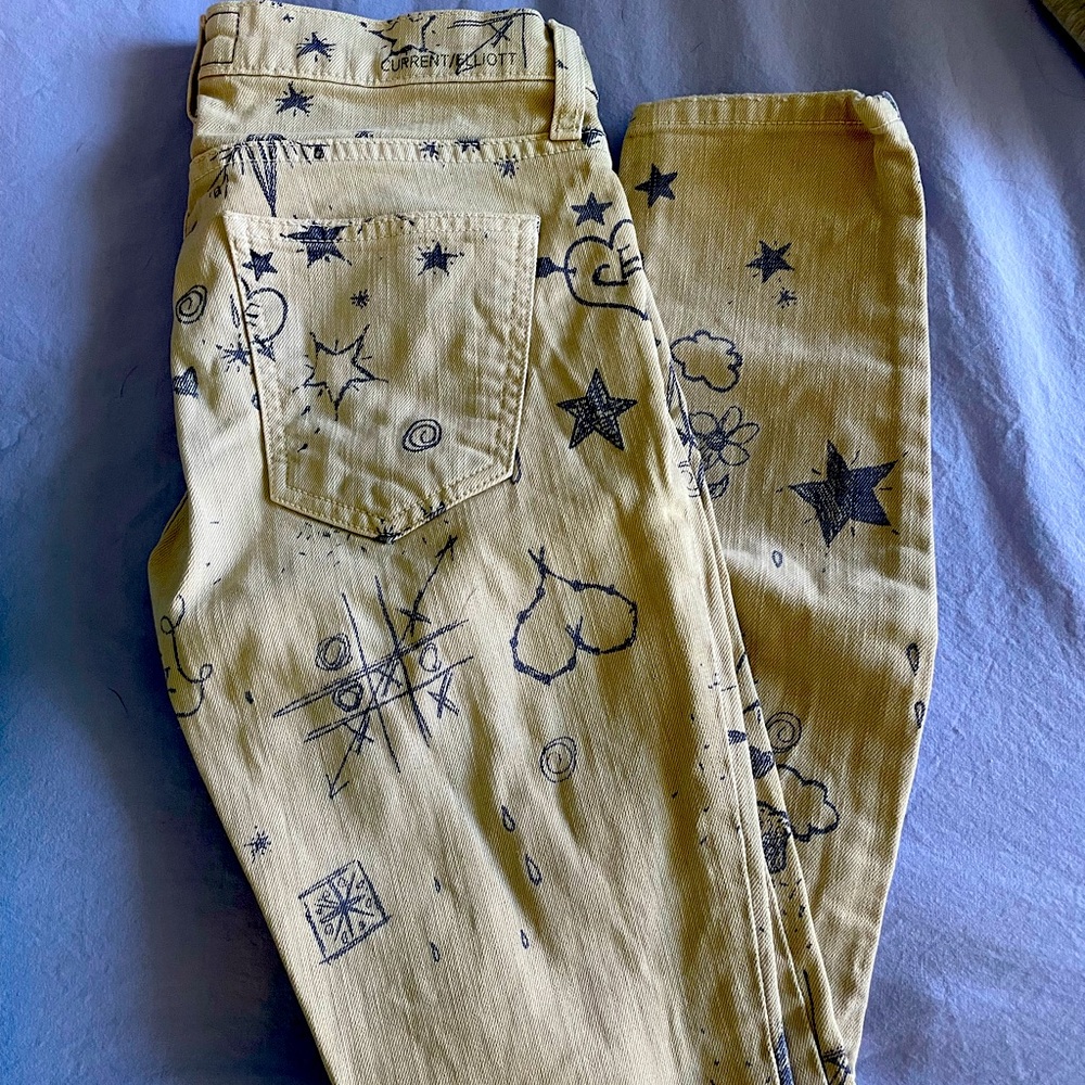 Current/ Elliot Safari Write on Jeans size 25